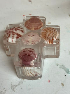Seashell Cross Trinket Dish
