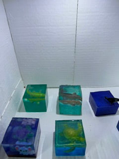 Ocean Themed Paperweight cubes