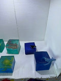 Shark and Whale Jumping Out of the Water Paperweights
