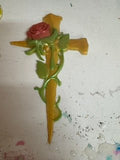 Cross and Rose Wall Art - 3-D Casting and Candles