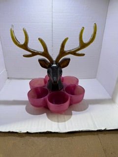 Deer Jewelry Holder with Antler Necklace Holder - 3-D Casting and Candles