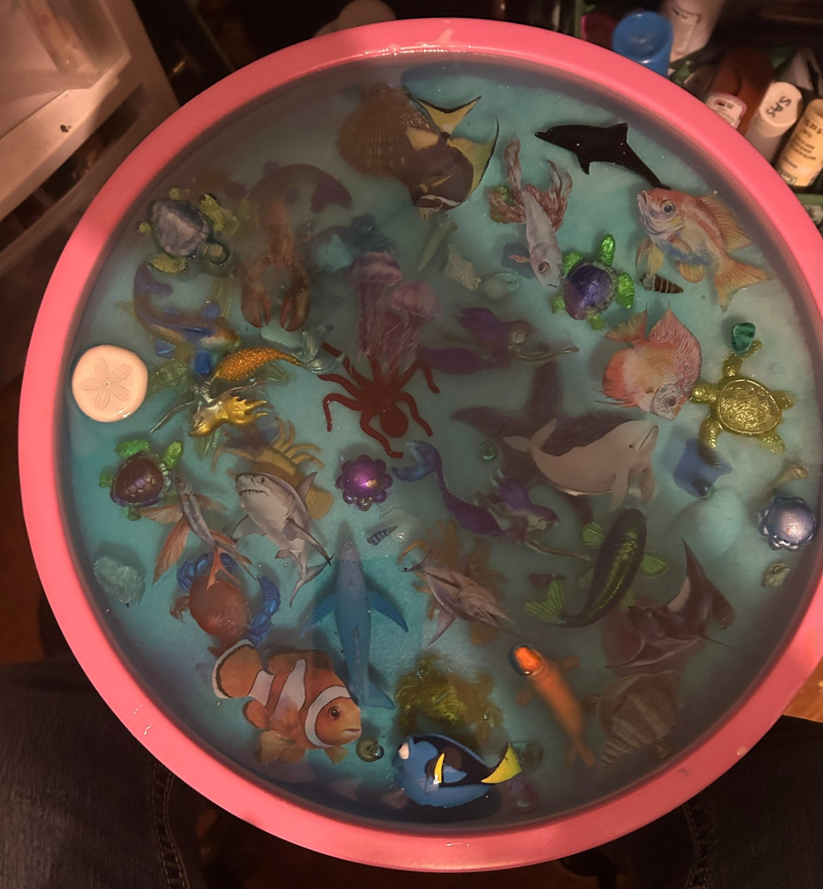 Resin Ocean Side Table - 3-D Casting and Candles