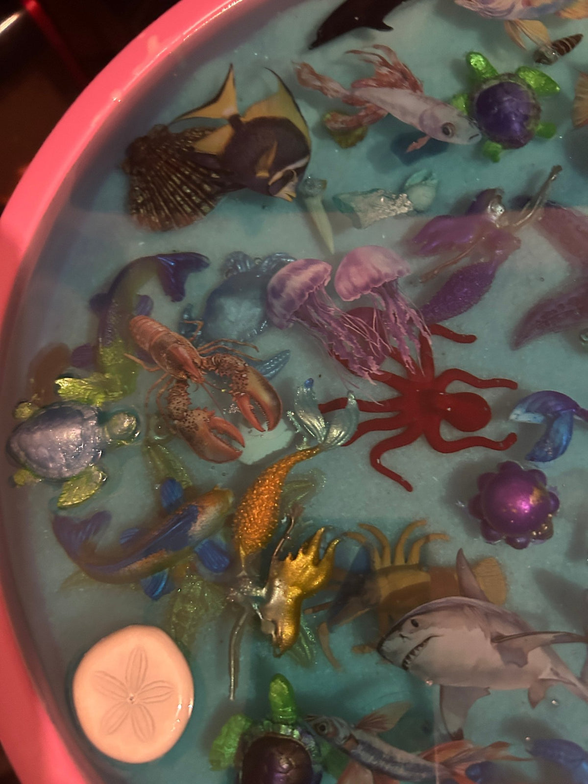 Resin Ocean Side Table - 3-D Casting and Candles