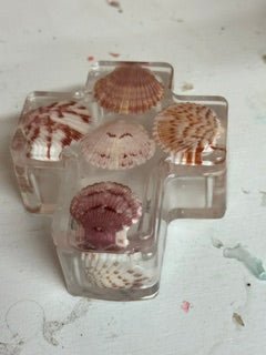 Seashell Cross Trinket Dish - 3-D Casting and Candles
